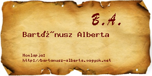 Bartánusz Alberta névjegykártya